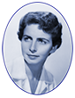 Blue-toned portrait of Dorothy as a young woman